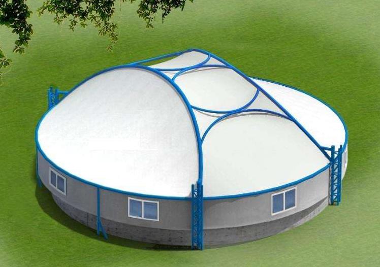 安徽海德思圓形帳篷膜結(jié)構(gòu)污水池加蓋