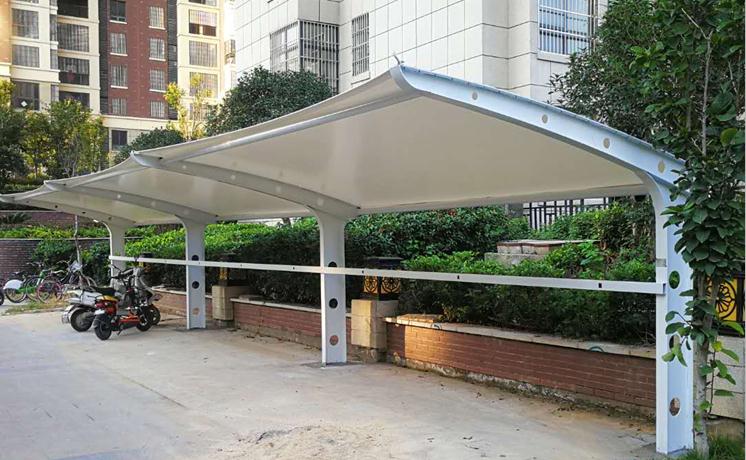 7字型膜結(jié)構(gòu)非機動車棚—界首市藍(lán)色雅典小區(qū)項目（二）